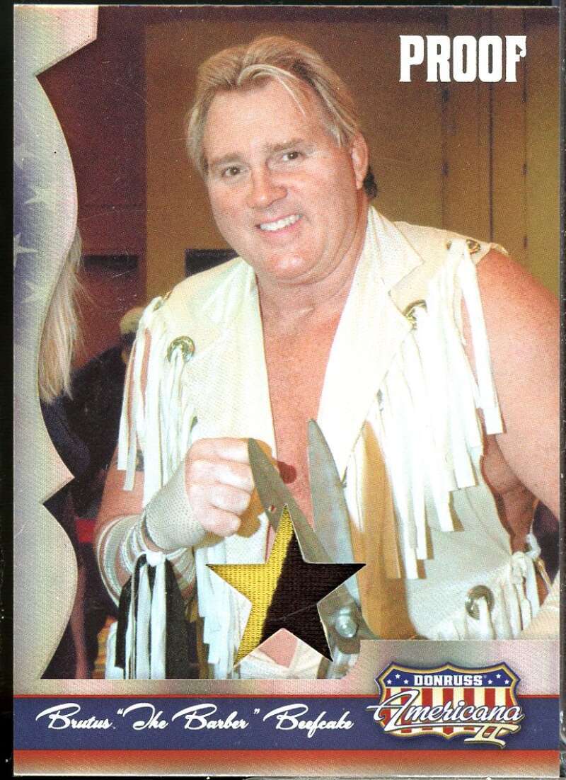 Brutus Beefcake Card 2008 Americana II Stars Material Silver Proofs /100 #153  Image 1