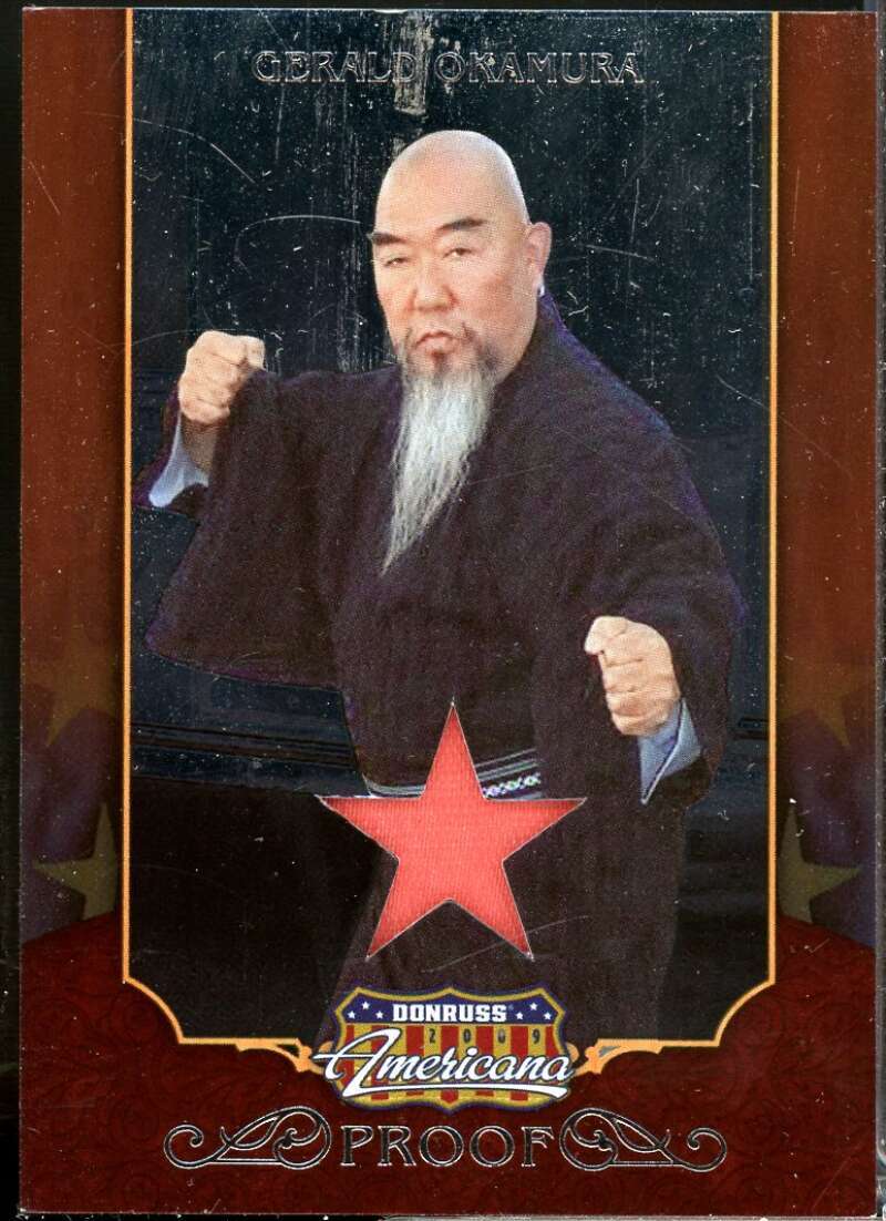 Gerald Okamura Card 2009 Americana Stars Material Silver Proofs /100 #33  Image 1