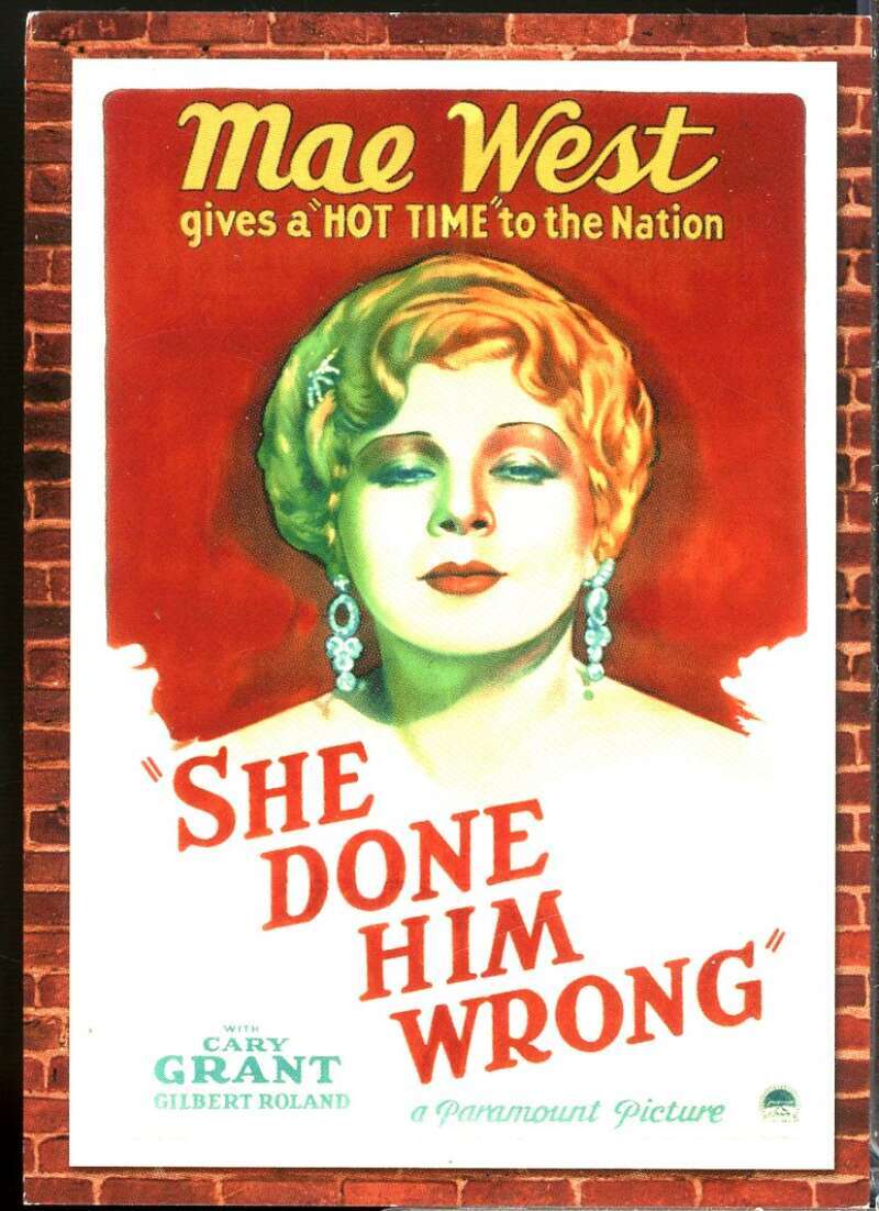 Mae West Card 2009 Americana Movie Posters Material /500 #55  Image 1