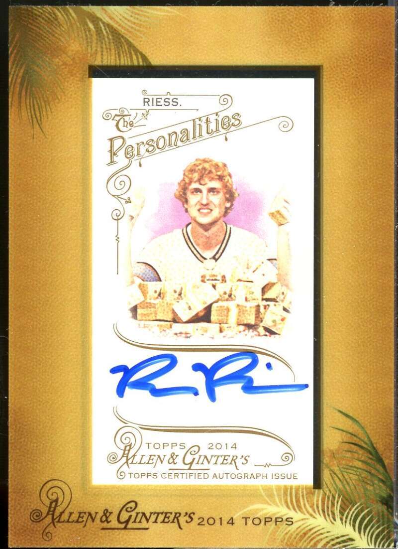 Ryan Riess Card 2014 Topps Allen and Ginter Framed Mini Autographs #AGARR  Image 1