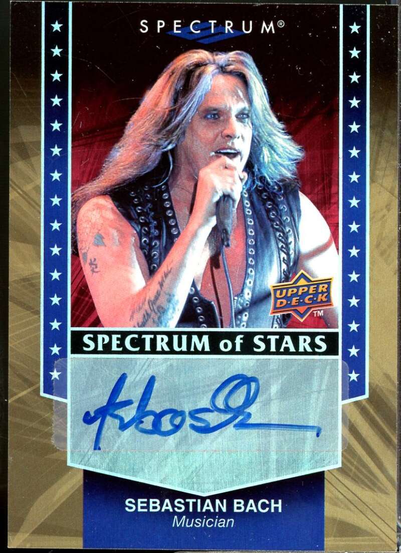 Sebastian Bach Card 2008 Upper Deck Spectrum Spectrum of Stars Autograph #SB  Image 1