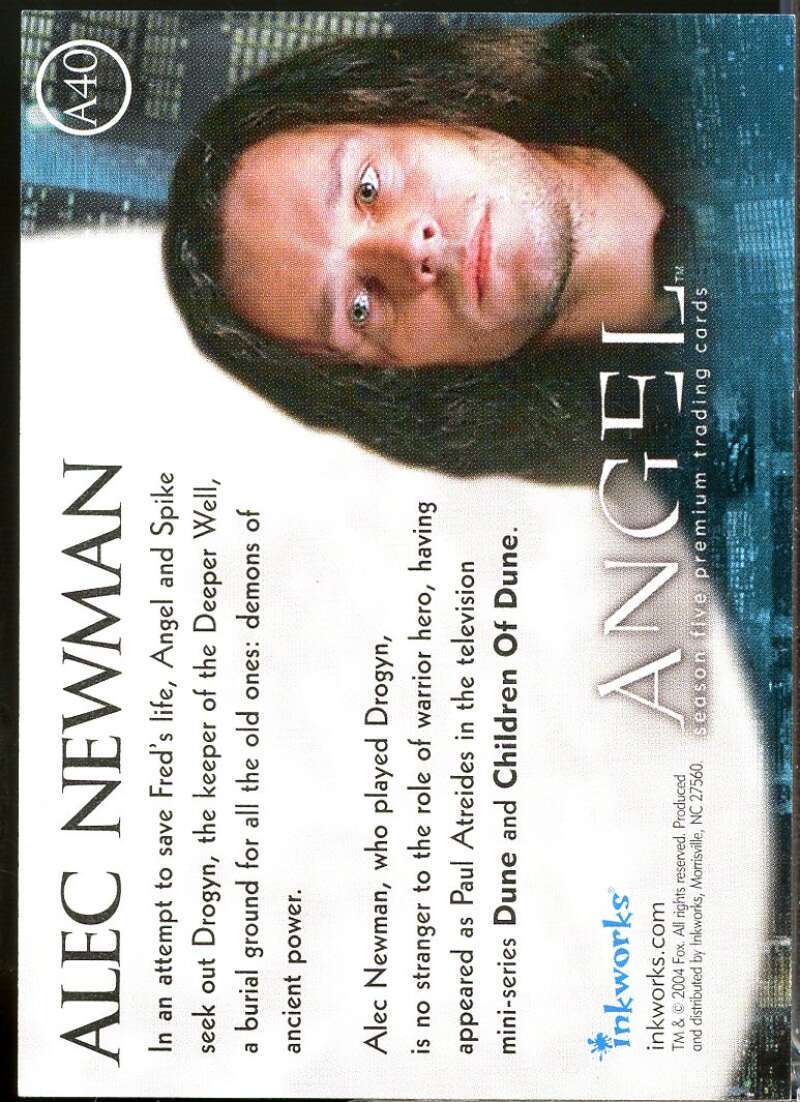 Alec Newman Card 2004 Inkworks Angel Season Five Autographs #A40  Image 2