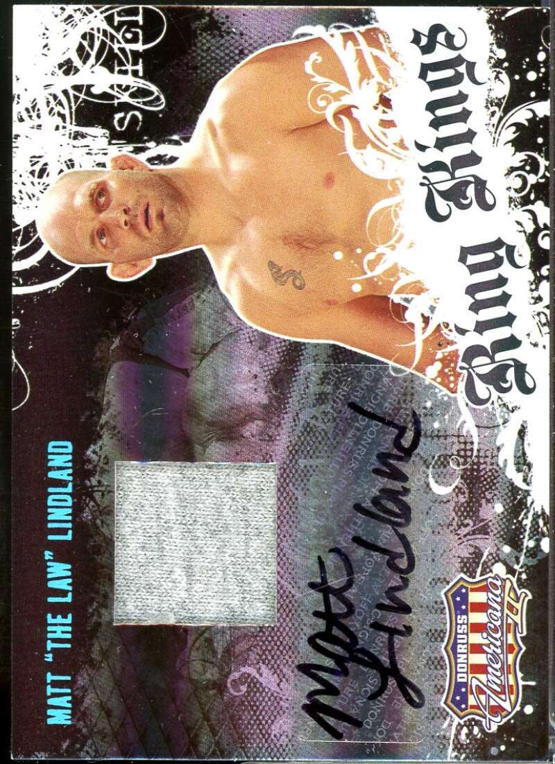Matt Lindland Card 2008 Americana II Ring Kings Signature Material /500 #ML  Image 1