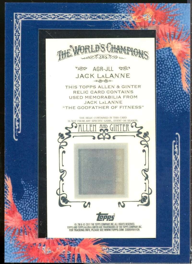 Jack LaLanne Card 2011 Topps Allen and Ginter Relics #JLL  Image 2