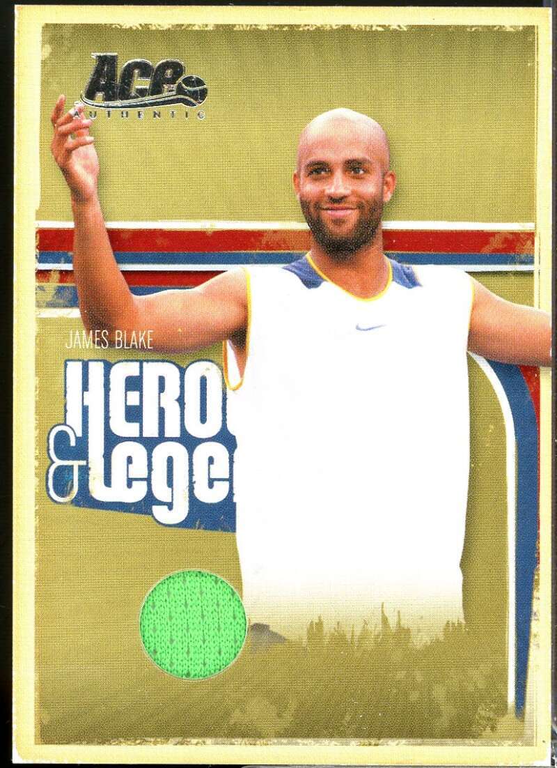 James Blake Card 2006 Ace Authentic Heroes and Legends Material /500 #6  Image 1