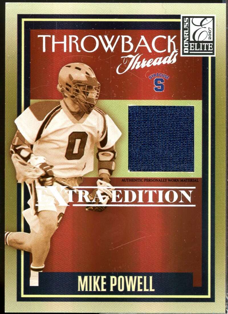 Mike Powell Card 2007 Donruss Elite Extra Edition Throwback Threads /500 #19  Image 1