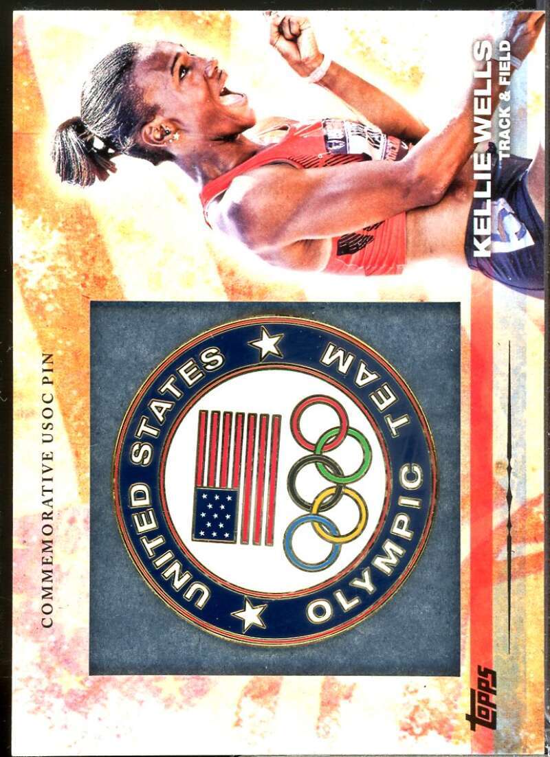 Kellie Wells Card 2012 Topps U.S. Olympic Team USOC Pins #PINKW  Image 1