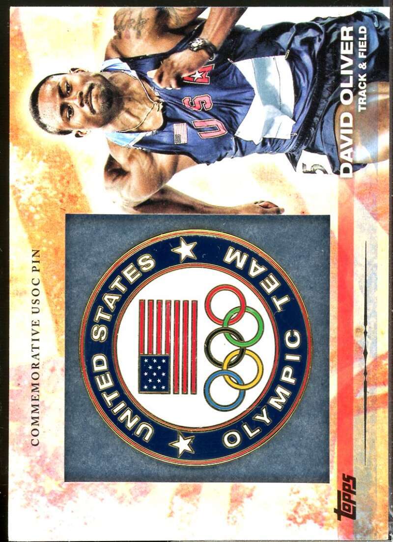 David Oliver Card 2012 Topps U.S. Olympic Team USOC Pins #PINDO  Image 1