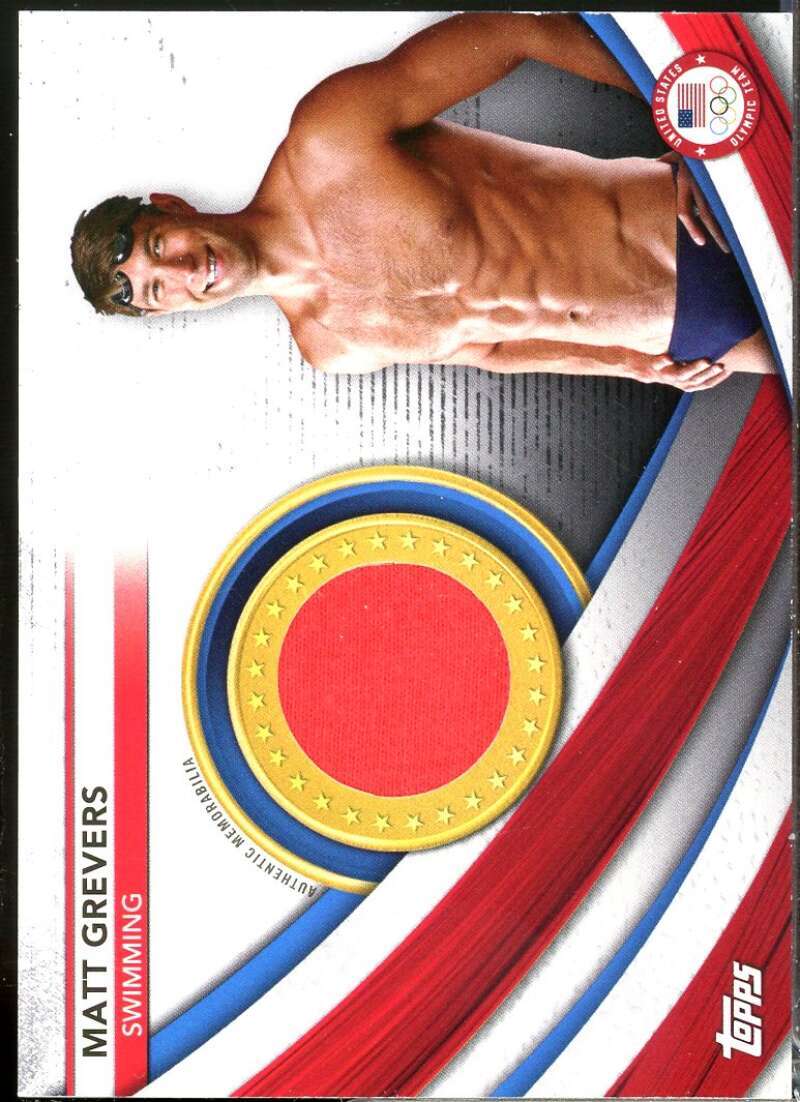Matt Grevers 2021 Topps U.S. Olympic Team Team USA Memorabilia Pieces #USAMMG  Image 1