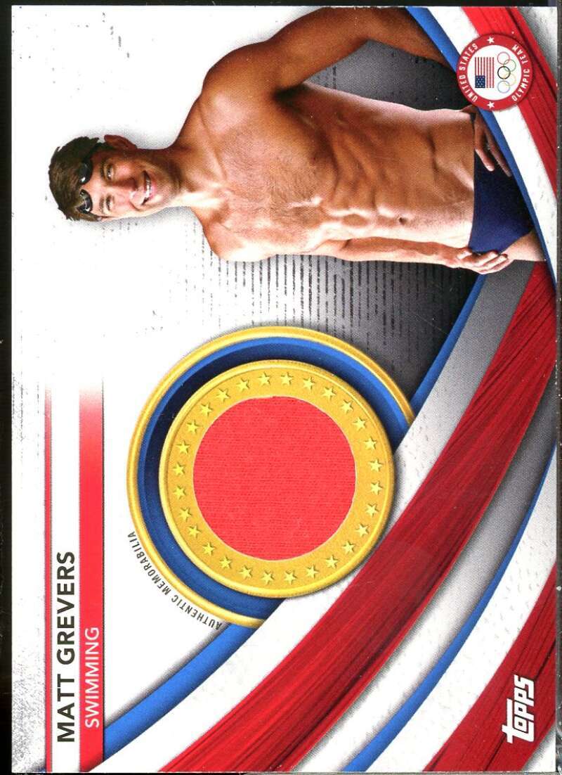Matt Grevers 2021 Topps U.S. Olympic Team Team USA Memorabilia Pieces #USAMMG  Image 1