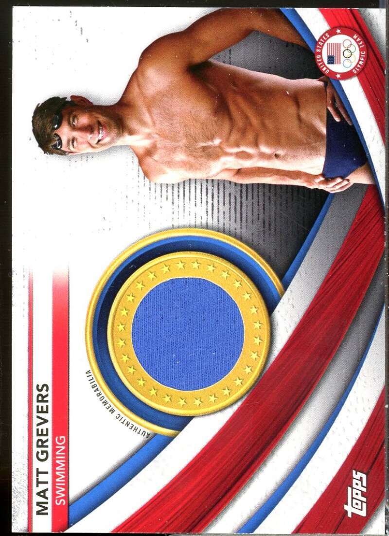 Matt Grevers 2021 Topps U.S. Olympic Team Team USA Memorabilia Pieces #USAMMG  Image 1