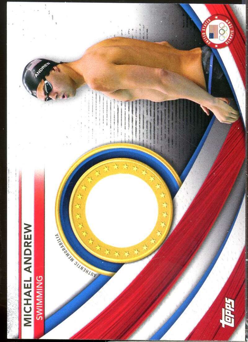 Michael Andrew 2021 Topps U.S. Olympic Team Team USA Memorabilia Pieces #USAMMA  Image 1