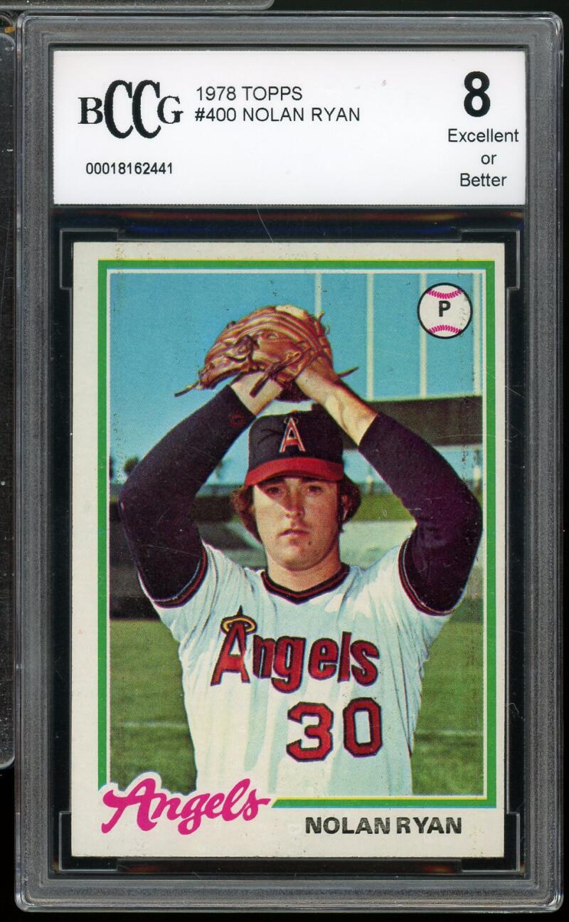1978 Topps #400 Nolan Ryan Card BGS BCCG 8 Excellent+ Image 1