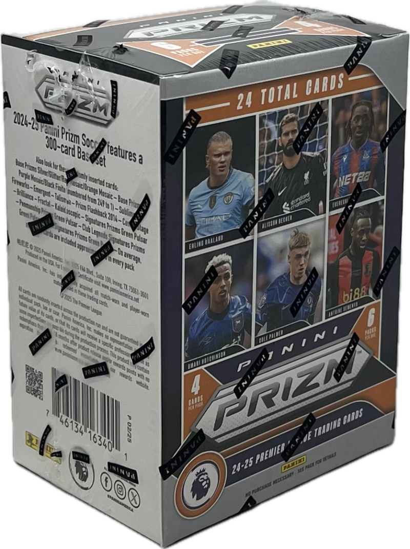 2024-25 Panini Prizm Premier League EPL Soccer 6-Pack Blaster Box (Purple Mosaic Prizms!) Image 1