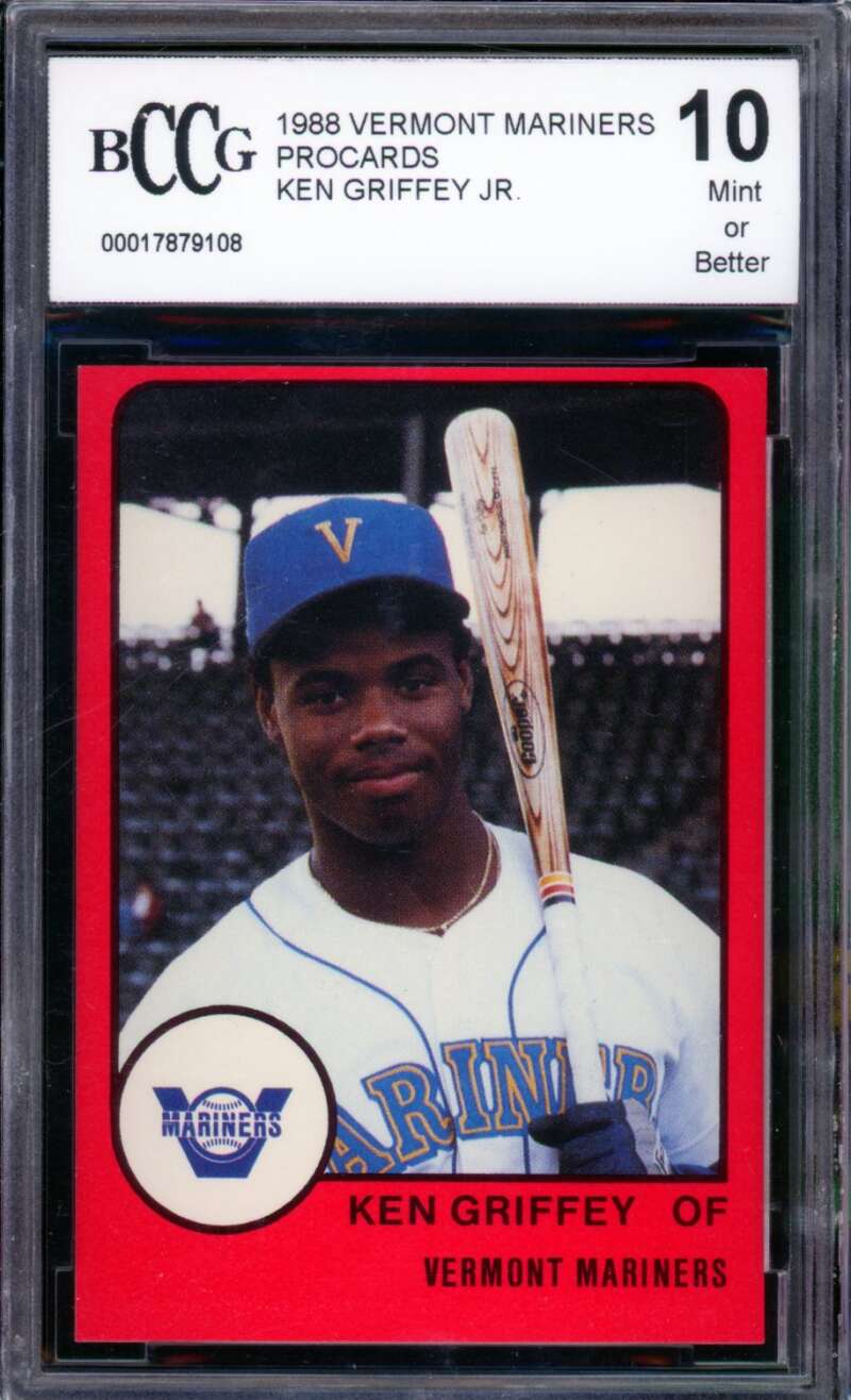 1988 Procards Ken Griffey Jr. Rookie Card BGS BCCG 10 Mint+ Image 1