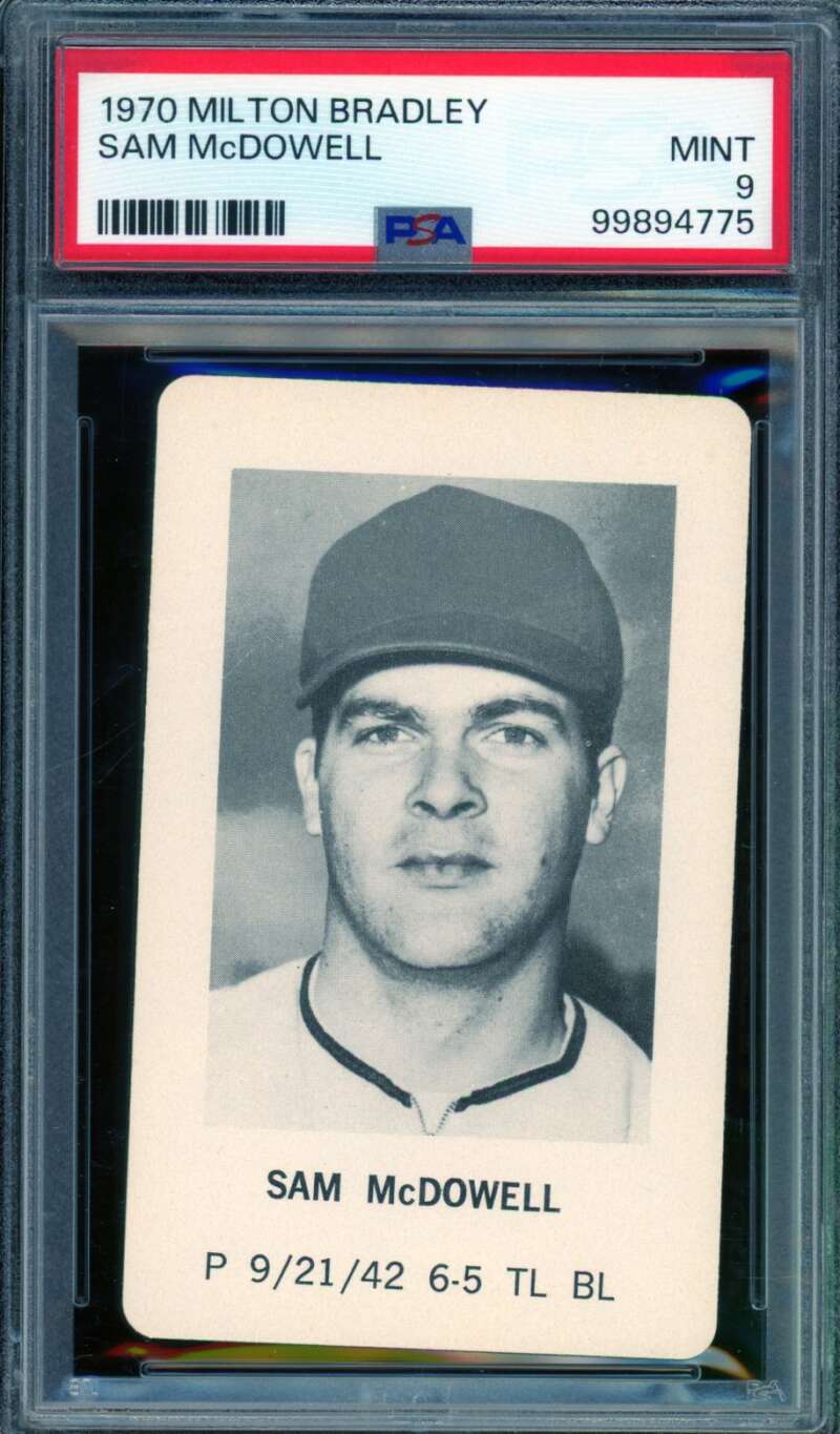Sam McDowell Card 1970 Milton Bradley #nno PSA 9 Image 1