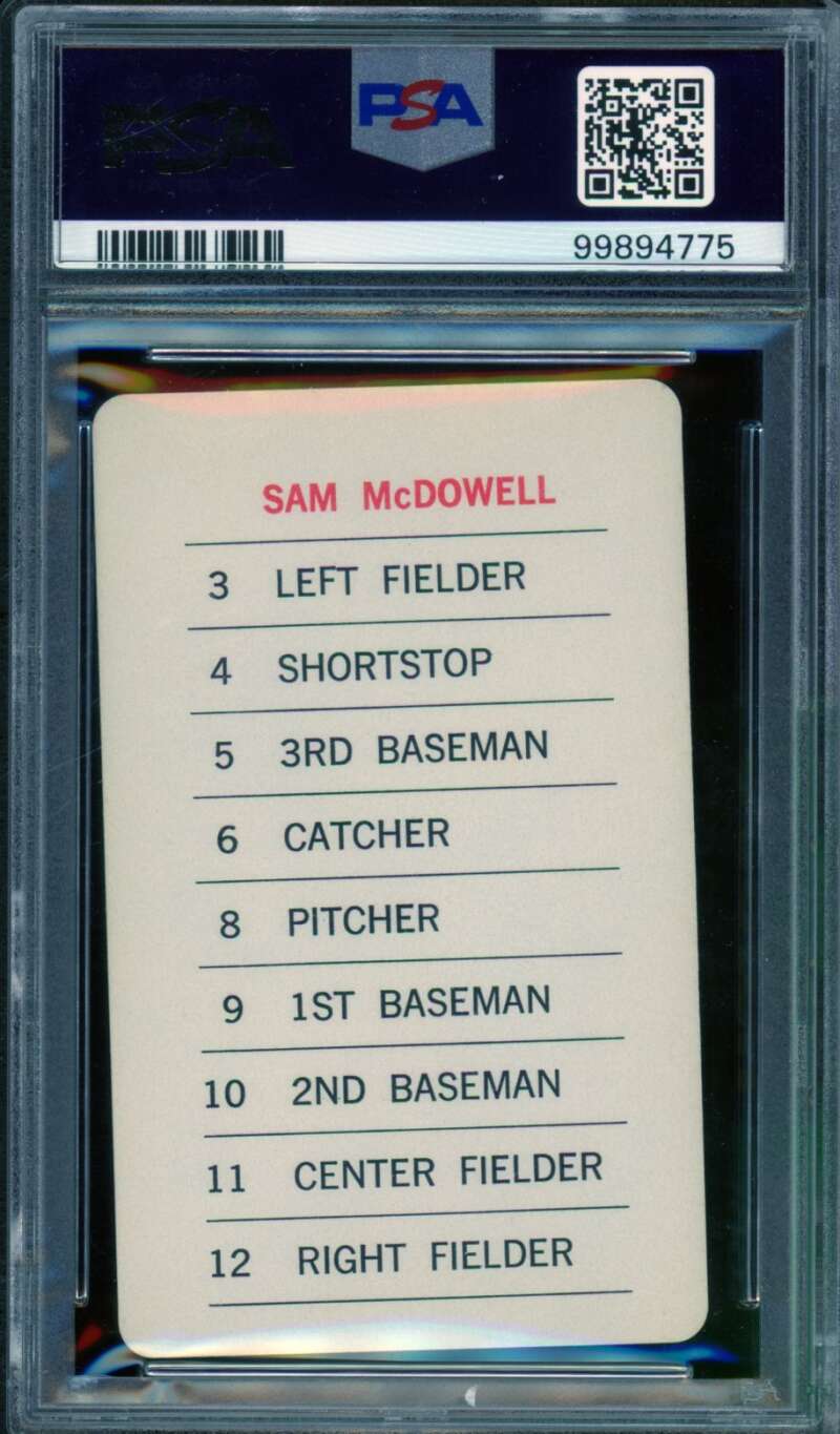 Sam McDowell Card 1970 Milton Bradley #nno PSA 9 Image 2