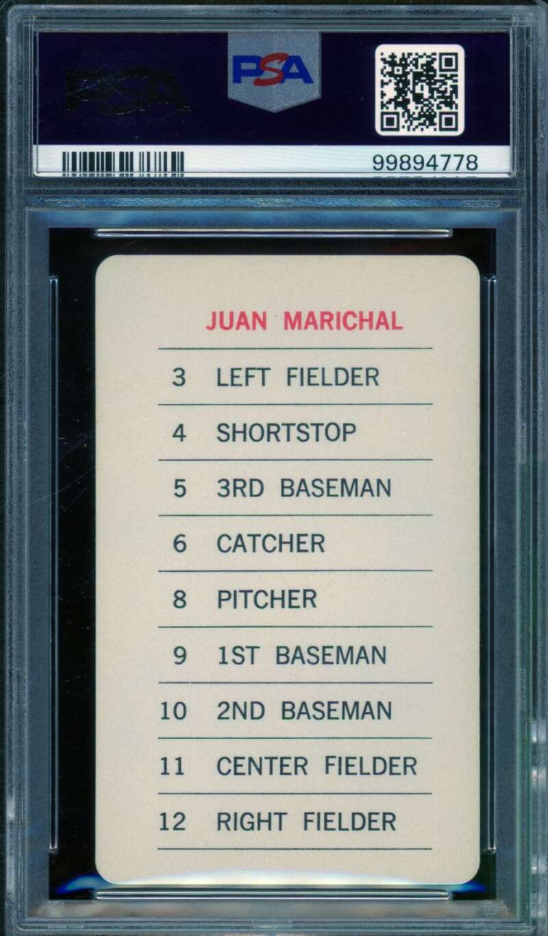 Juan Marichal Card 1970 Milton Bradley #nno PSA 9 Image 2