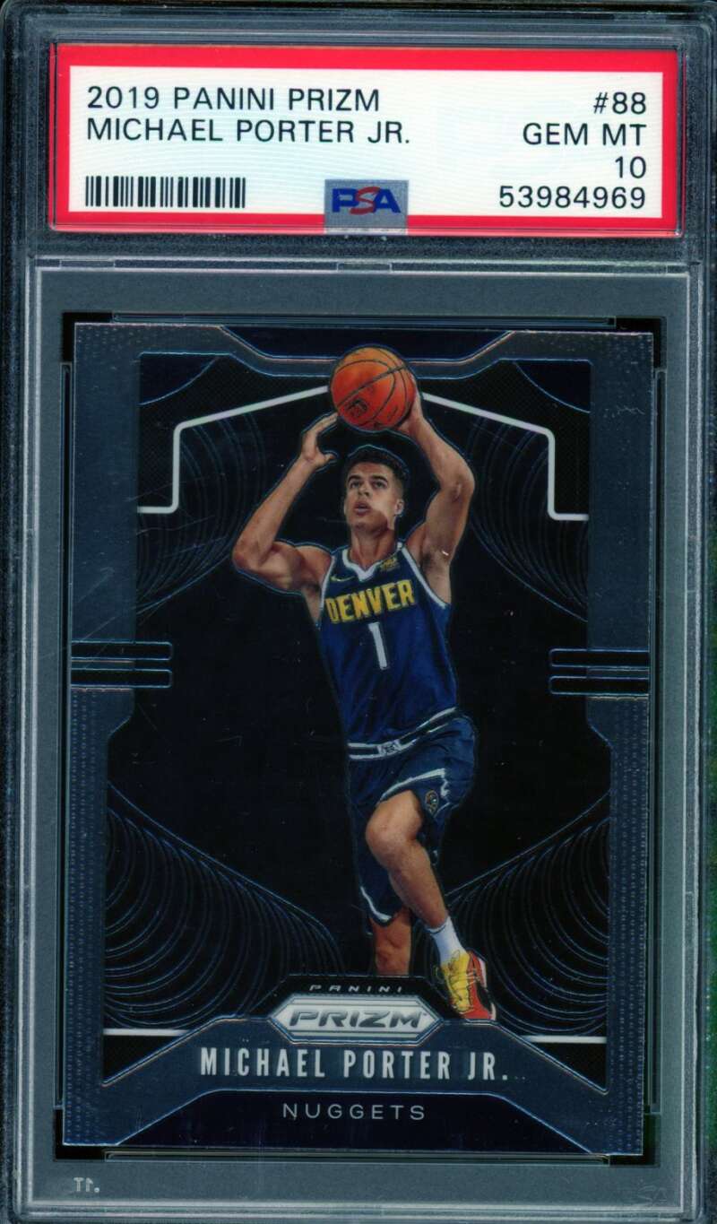 Michael Porter Jr Card 2019-20 Panini Prizm #88 PSA 10 Image 1