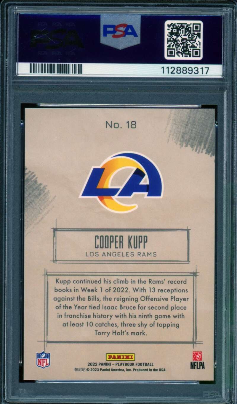 Cooper Kupp Card 2022 Playbook Sketchbooks (pop 3) #18 PSA 9 Image 2