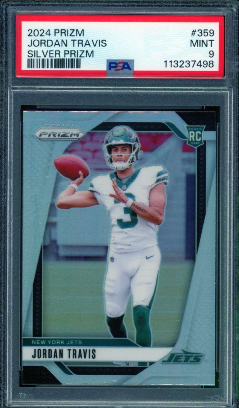 Jordan Travis Rookie Card 2024 Prizm Silver #359 PSA 9 Image 1