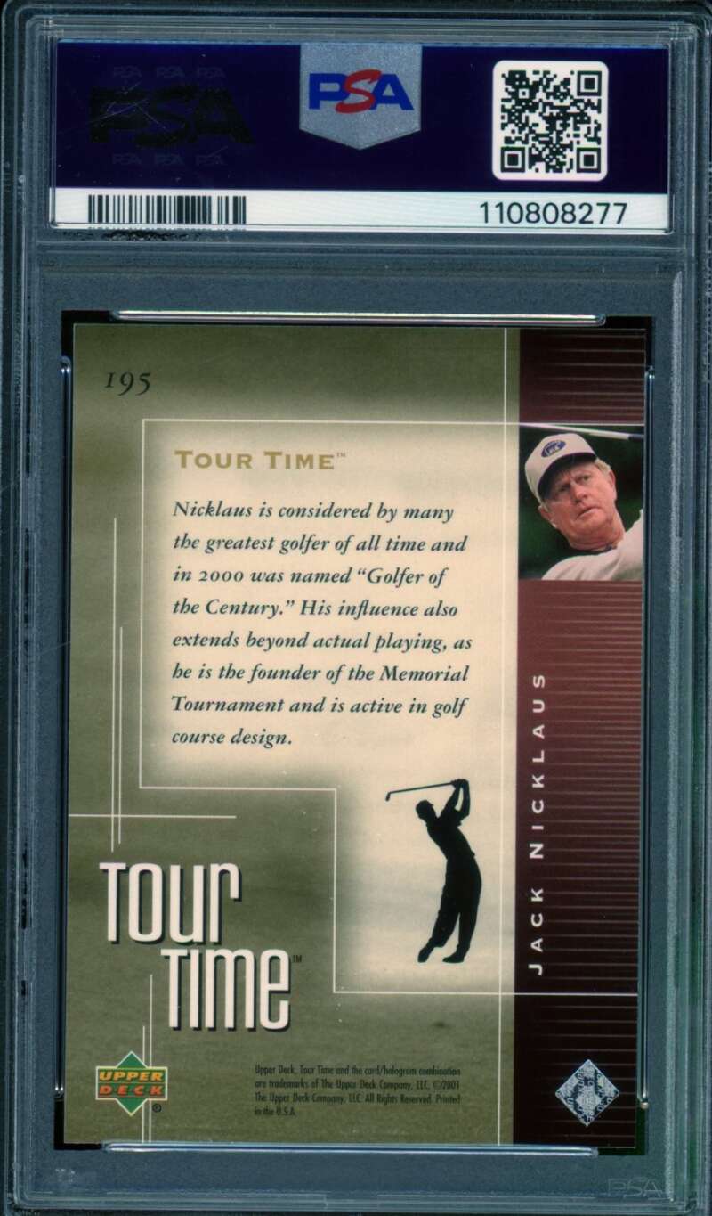Jack Nicklaus Card 2001 Upper Deck #195 PSA 9 Image 2