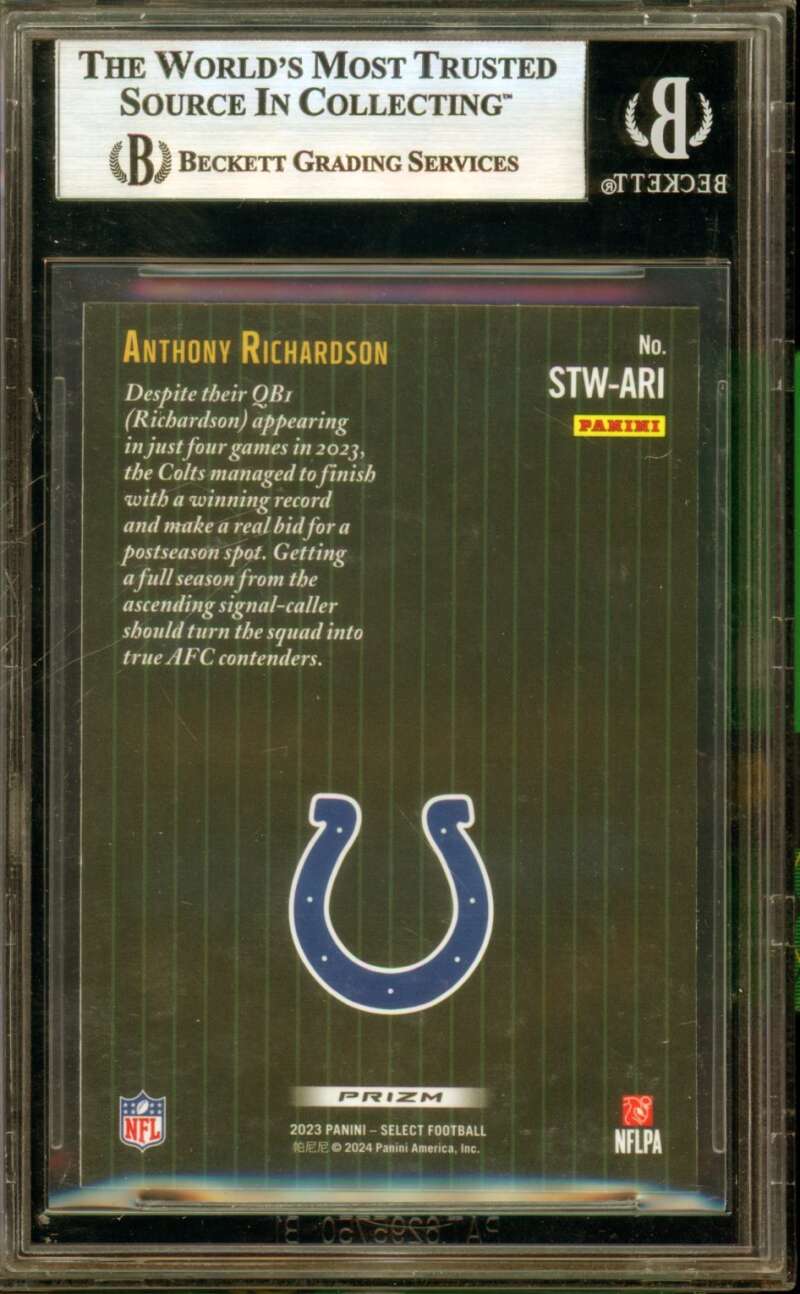 Anthony Richardson Rookie Card 2023 Select Throwback Prizm #3 BGS 7.5 Image 2
