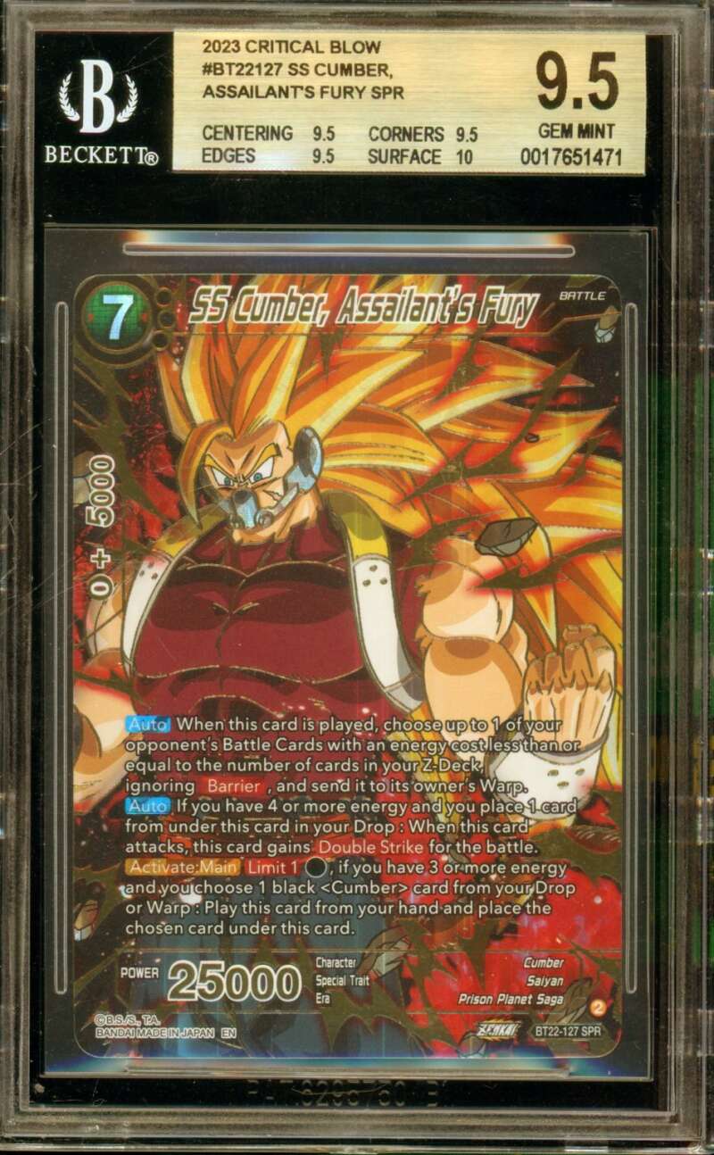 Cumber, Assailant's Fury Card 2023 Critical Blow #Bt22127 BGS 9.5 Image 1