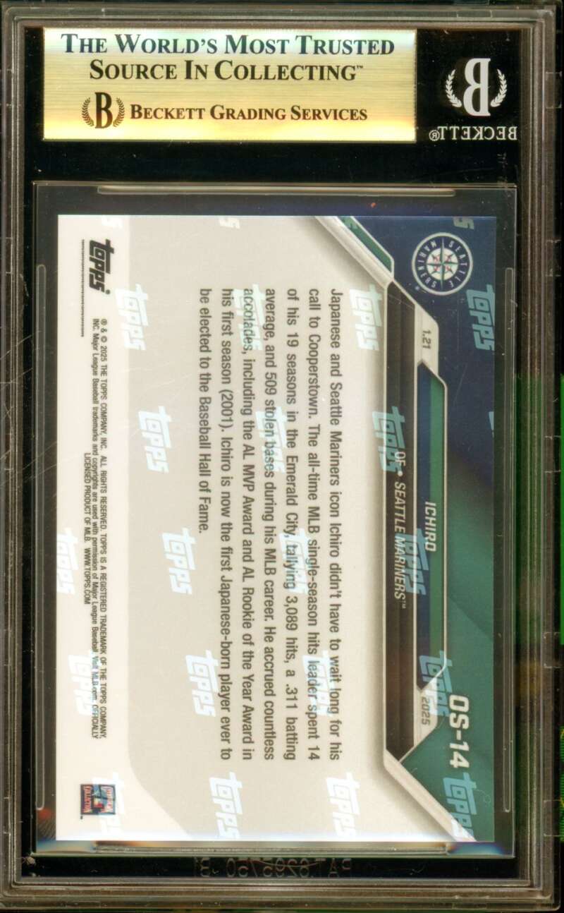 Ichiro Suzuki Card 2024 Topps Now Offseason #Os14 (PRISTINE) BGS 10 Image 2