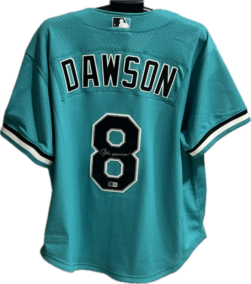 Andre Dawson Autograph Signed Marlins Baseball Jersey Beckett Authentic  Image 1