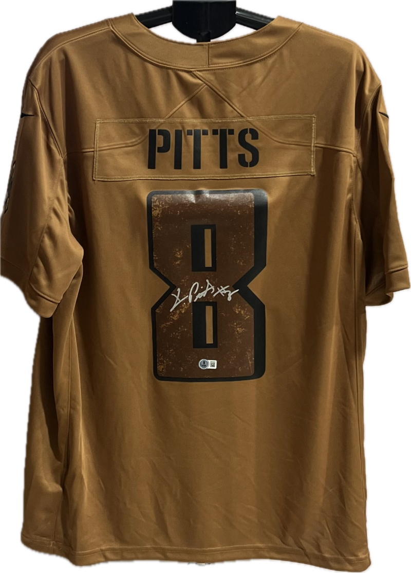 Kyle Pitts Autograph Signed Atlanta Falcons Football Salute To Service Jersey Beckett Authentic    Image 1