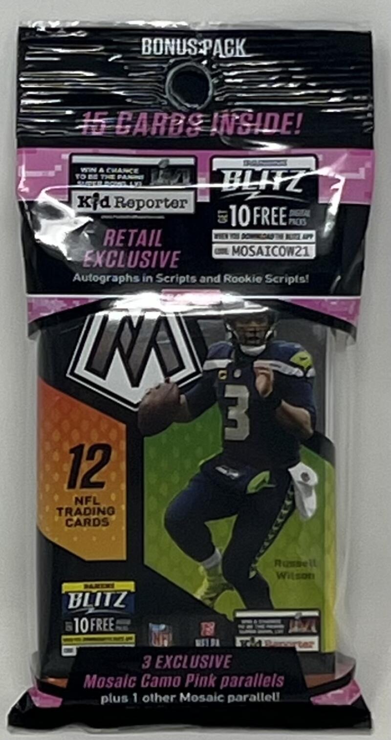 2021 Panini Mosaic Football Retail Exclusive Pack Image 1