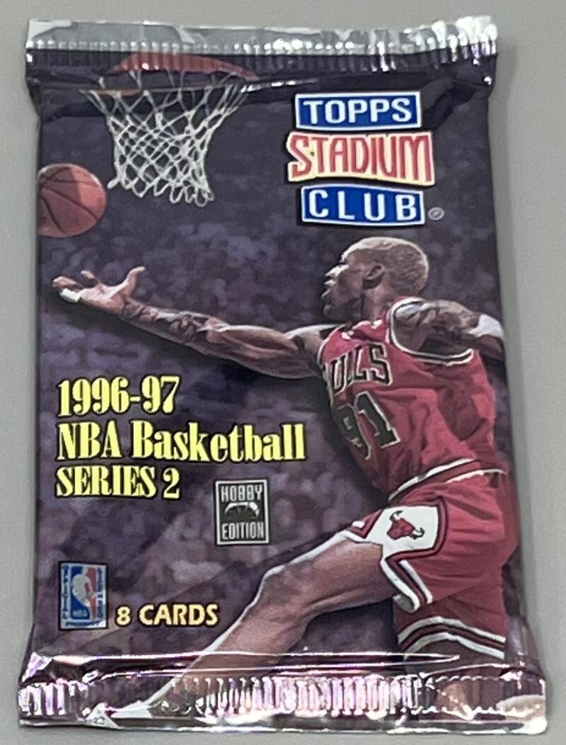 1996-97 Topps Stadium Club Series 2 Basketball Hobby Pack  Kobe Bryant RC Yr! Image 1