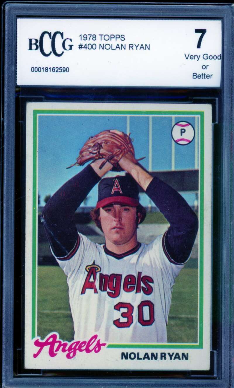 Nolan Ryan Card 1978 Topps #400 BGS BCCG 7 Image 1