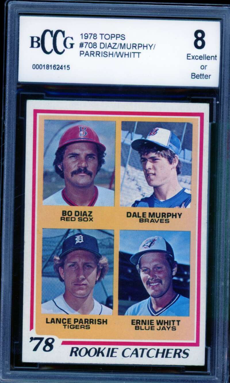 Diaz/Murphy/Parrish/Whitt Card 1978 Topps #708 BGS BCCG 8 Image 1