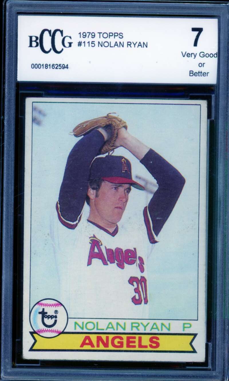 Nolan Ryan Card 1979 Topps #115 BGS BCCG 7 Image 1