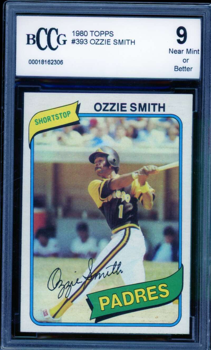 Ozzie Smith Card 1980 Topps #393 BGS BCCG 9 Image 1