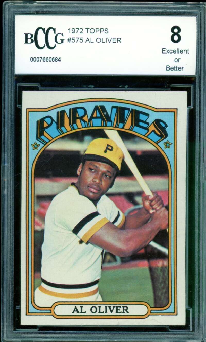 Al Oliver Card 1972 Topps #575 BGS BCCG 8 Image 1