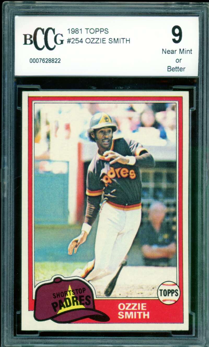 Ozzie Smith Card 1981 Topps #254 BGS BCCG 9 Image 1
