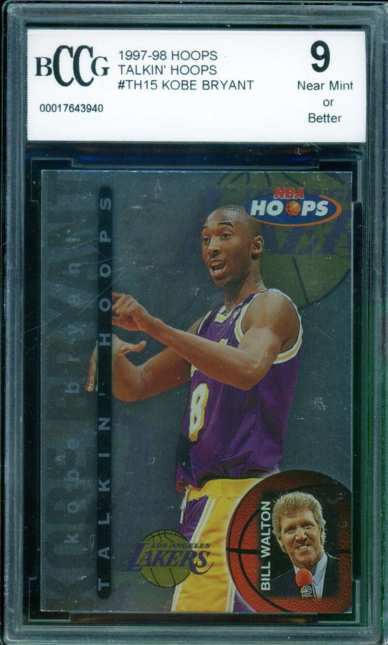 Kobe Bryant Card 1997-98 Hoops Talkin' Hoops #TH15 BGS BCCG 9 Image 1
