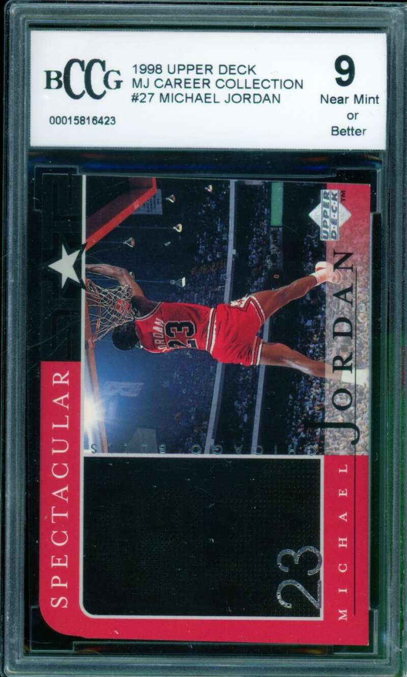 Michael Jordan Card 1998-99 Upper Deck MJ Career Collection #27 BGS BCCG 9 Image 1