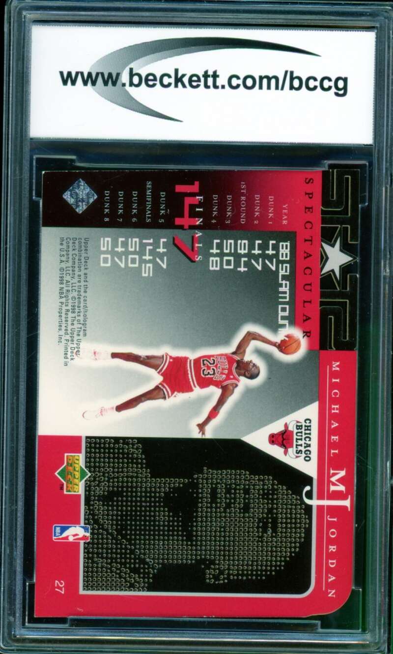 Michael Jordan Card 1998-99 Upper Deck MJ Career Collection #27 BGS BCCG 9 Image 2
