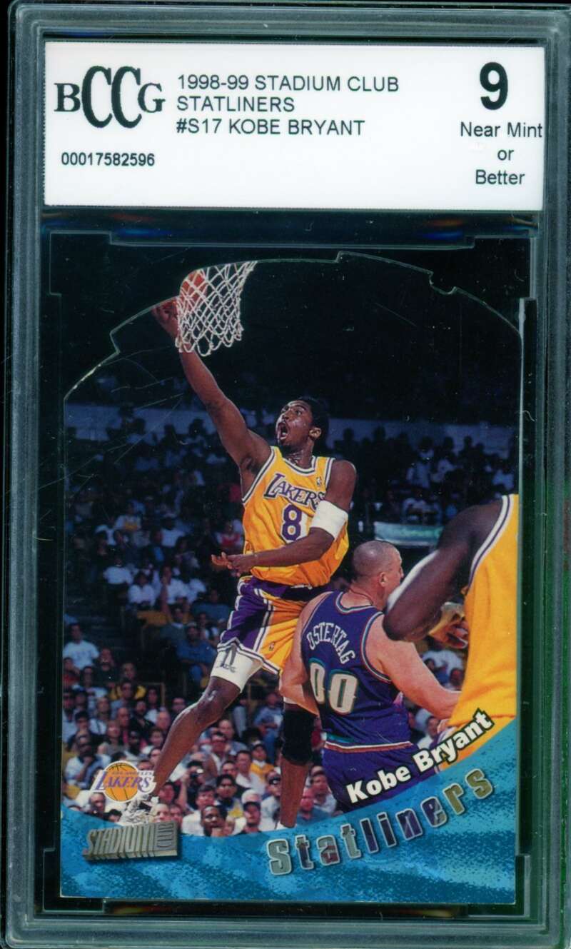 Kobe Bryant Card 1998-99 Stadium Club #S17 BGS BCCG 9 Image 1