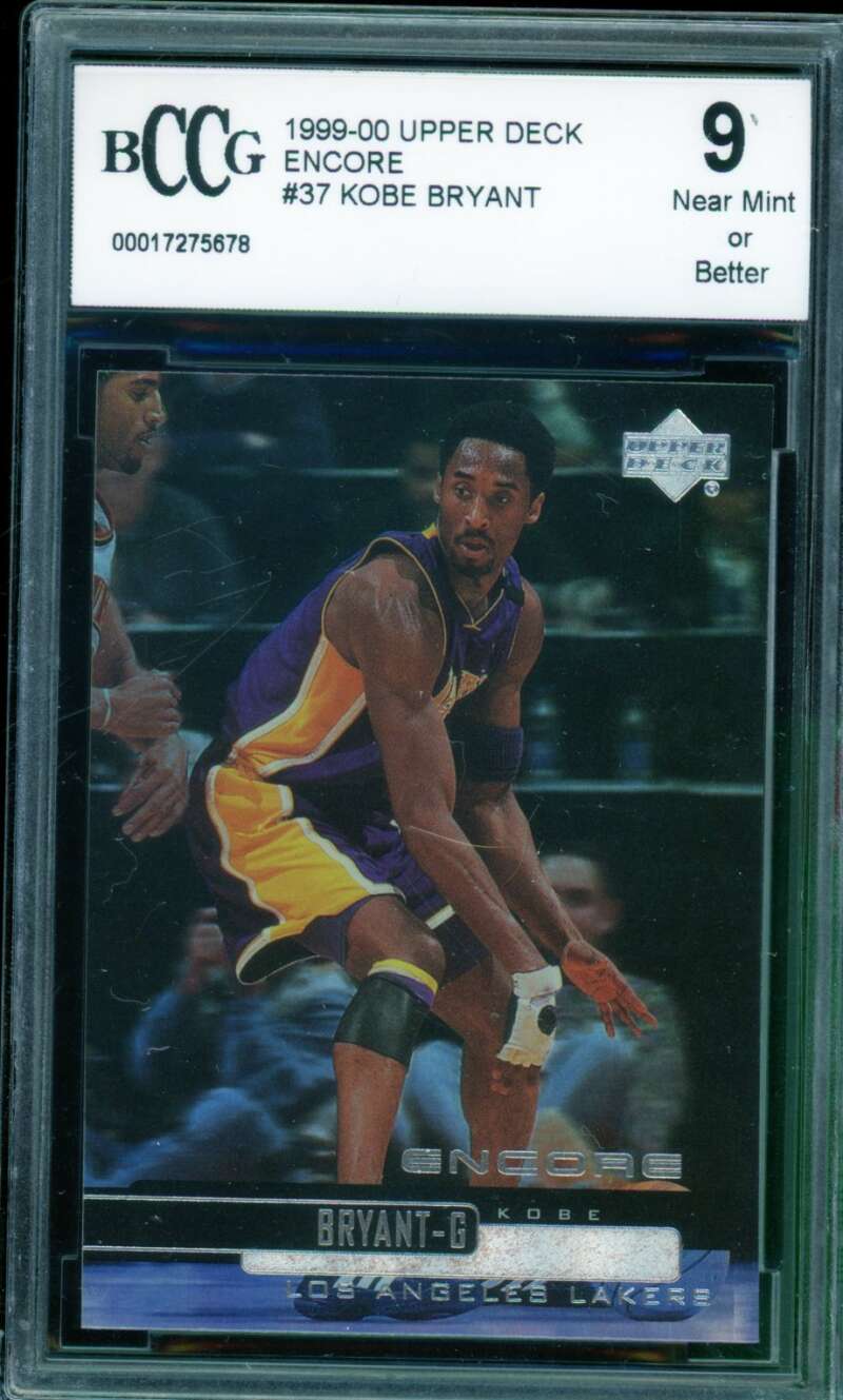 Kobe Bryant Card 1999-00 Upper Deck Encore #37 BGS BCCG 9 Image 1
