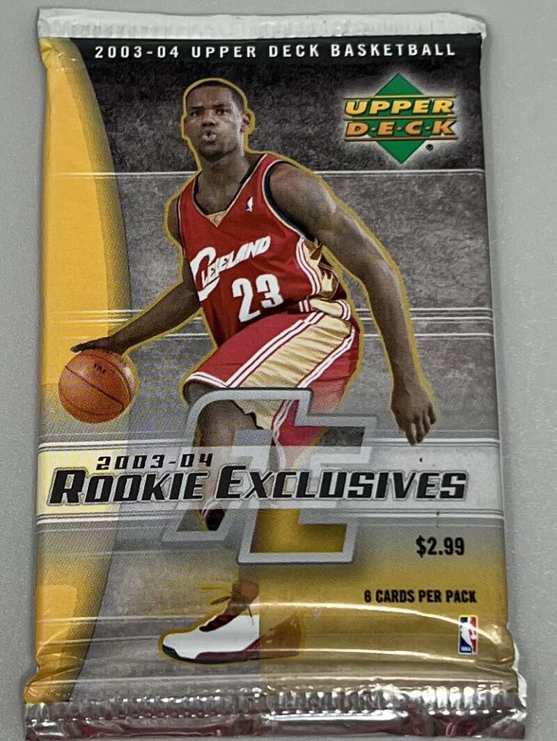 2003-04 Upper Deck Rookie Exclusive Basketball Pack   LeBron Rookie Year Image 1