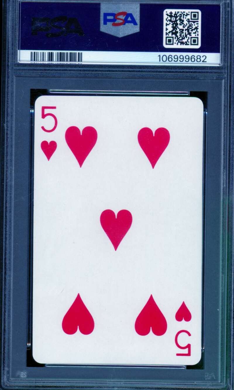 Babe Ruth Card 1973 U.S. Playing Cards #5H PSA 10 Image 2