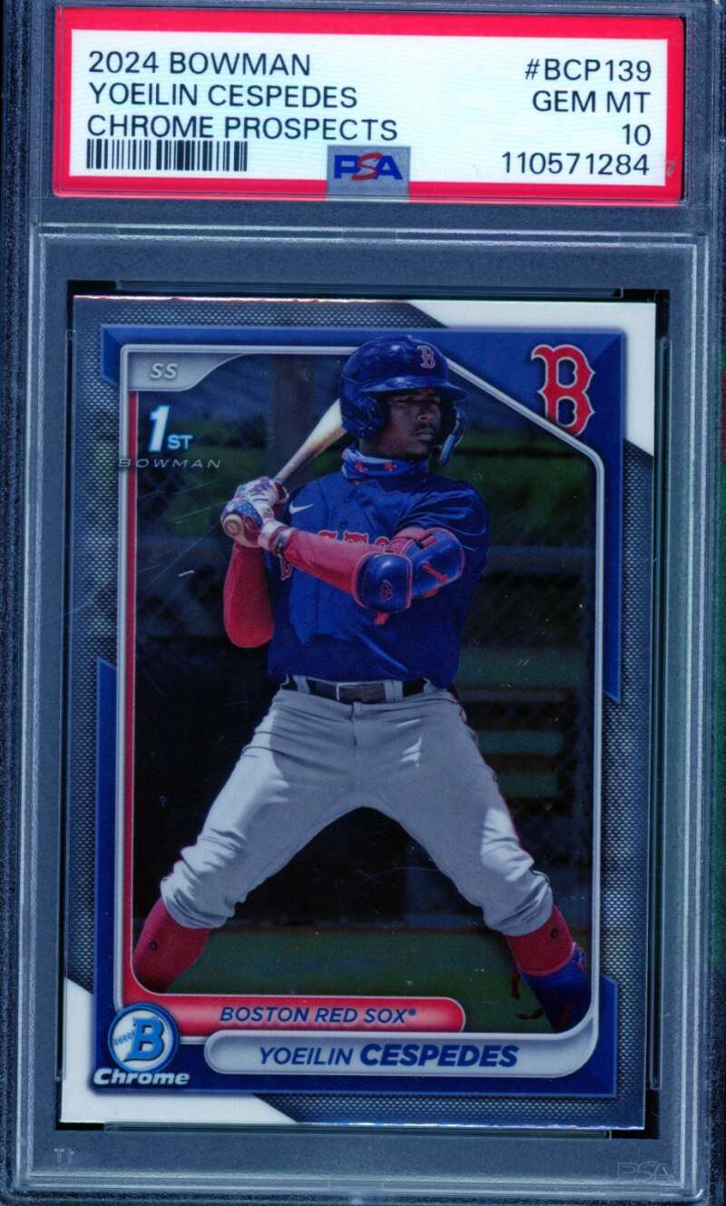 Yoelqui Cespedes Rookie Card 2024 Bowman Chrome Prospects #BCP139 PSA 10 Image 1
