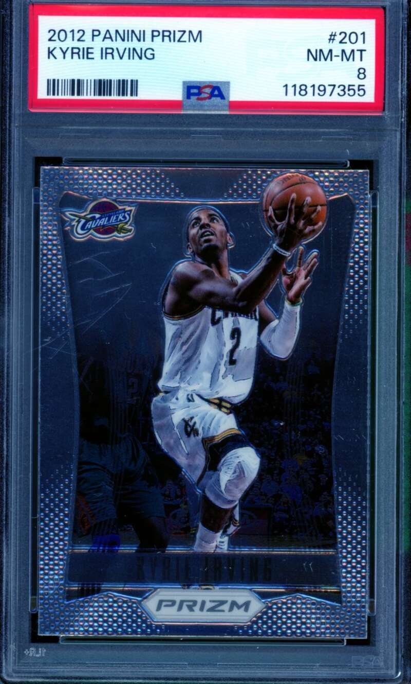 Kyrie Irving Rookie Card 2012-13 Panini Prizm #201 PSA 8 Image 1
