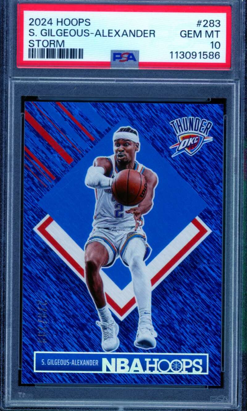 Shai Gilgeous-Alexander Card 2024-25 Hoops Storm (278/299) (pop 2) #283 PSA 10 Image 1