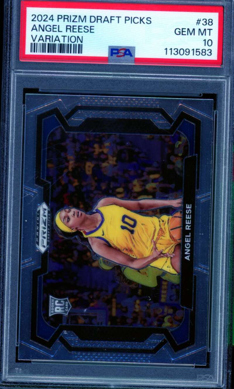Angel Reese Rookie Card 2024 Prizm Draft Picks Variation (pop 9) #38 PSA 10 Image 1